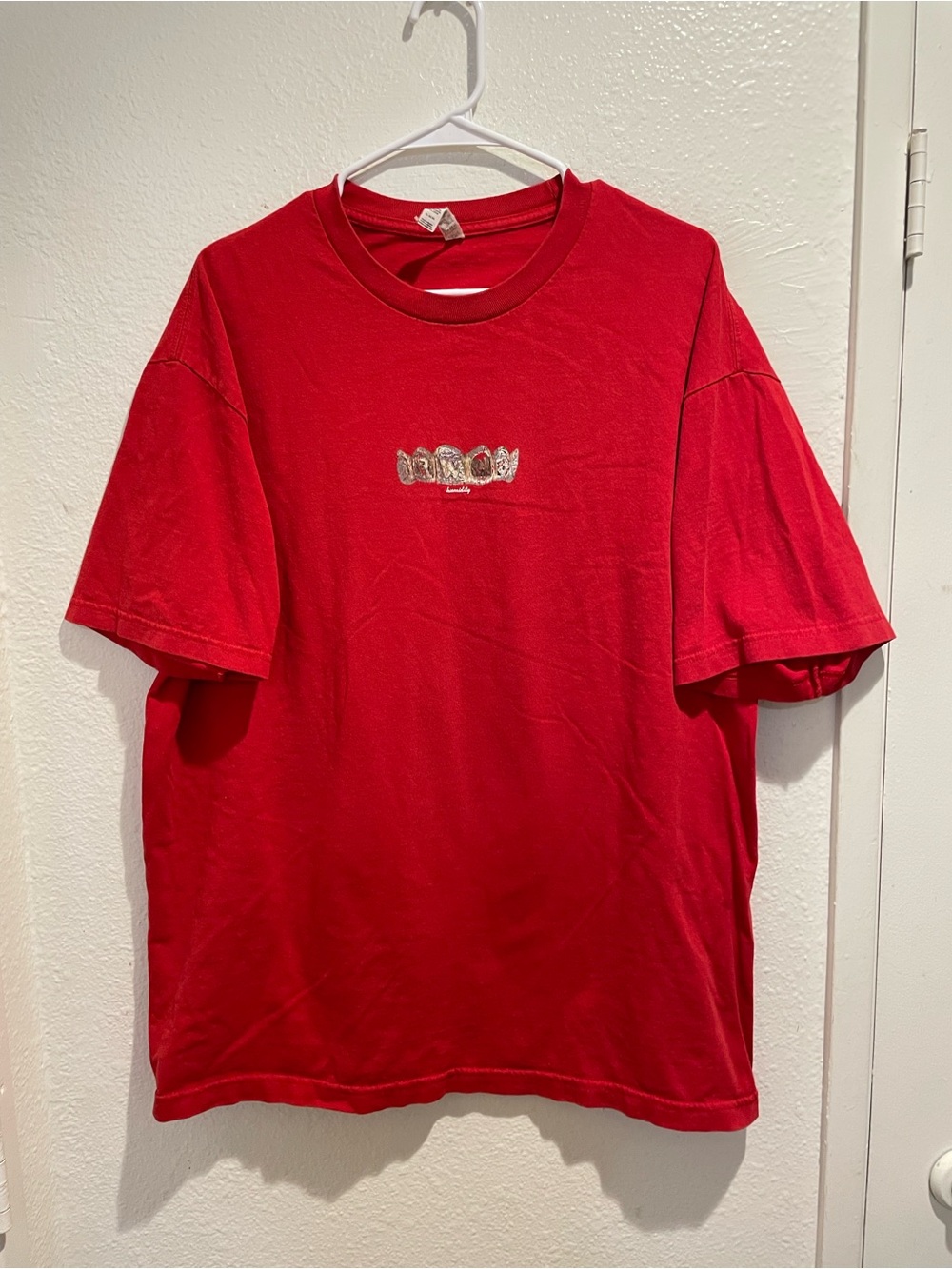 Alstyle Classic Humidity Red Chrome Foil Grillz Graphic Streetwear Tee Men's XL